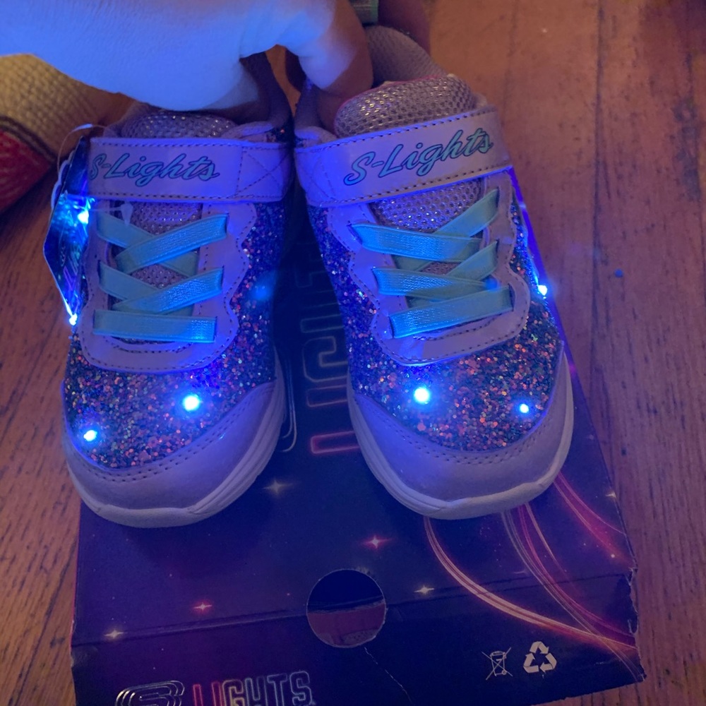 Skechers 20267N LVAQ S lights glimmer kicks - Picture 5 of 5
